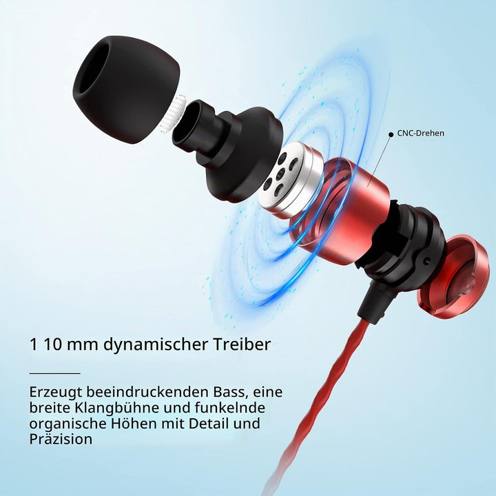 SoundMAGIC E50C In-Ear Headphones Earphones Wired Earphones with Microphone Monitor HiFi, Noise Isol