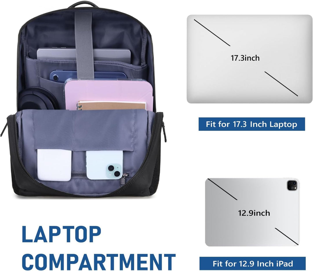 Dobaly Laptop Rucksack Wasserdicht für Damen & Herren - Laptopfach Daypack für Arbeit Business Radfa
