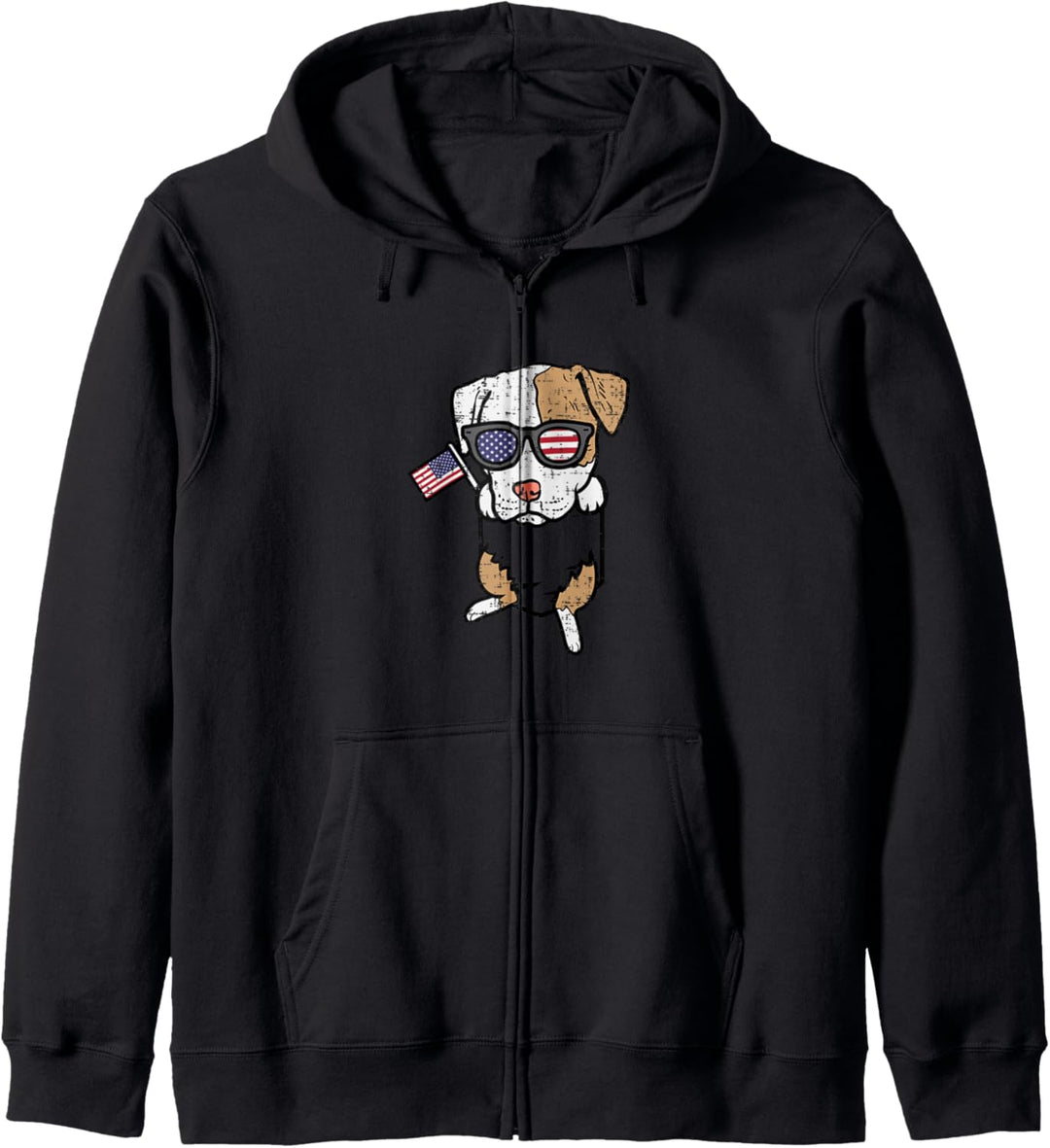 Pitbull Pocket Cute Pit American USA 4th Of July Fourth Dog Kapuzenjacke