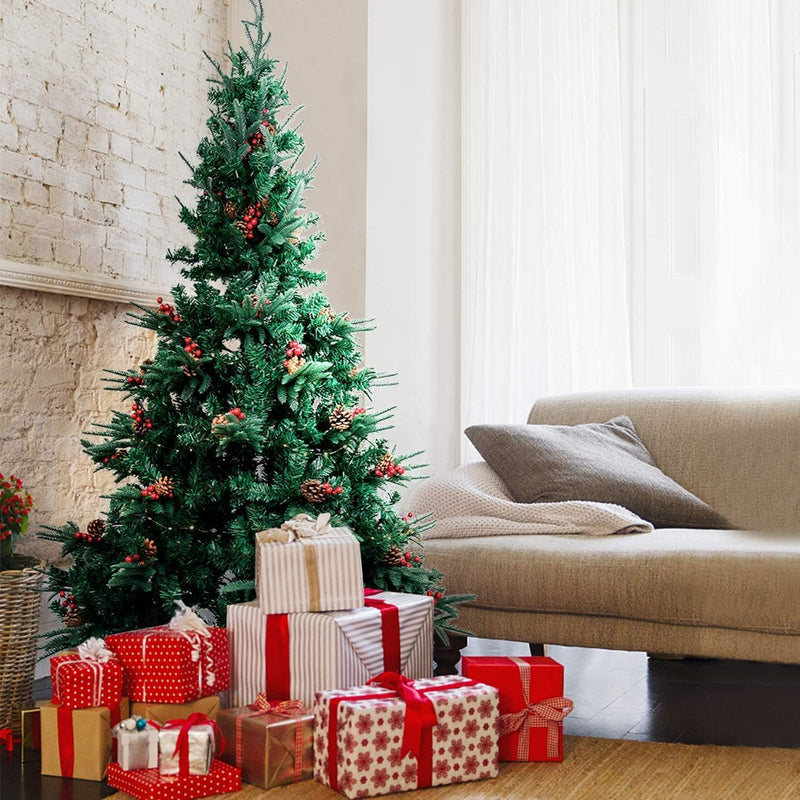 himaly Künstliche Weihnachtsbäume 180 cm mit 688 Spitzen, PVC/PE Material Naturgetreue Tannenbaum kü