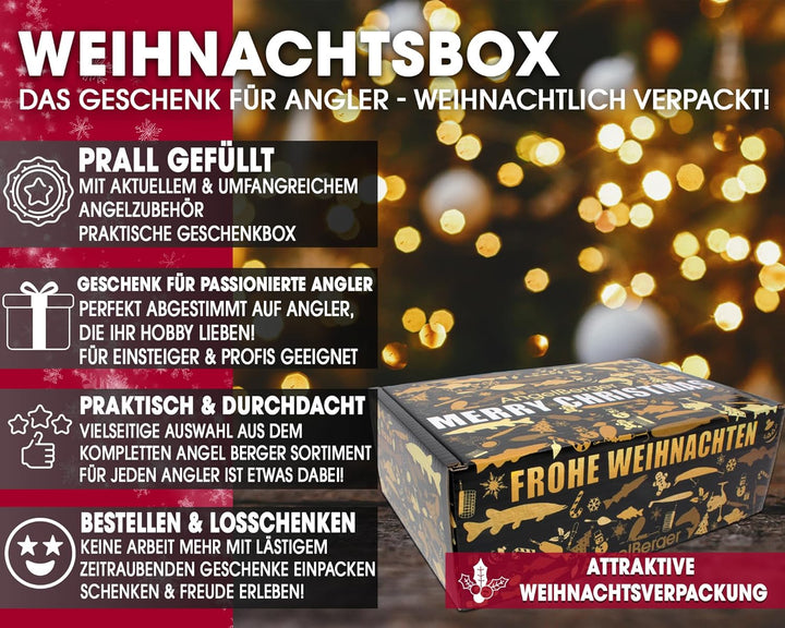 Angel Berger Angel Weihnachtsbox Angler Geschenk Weihnachten Petri Box Adventsgeschenk Weihnachtsbox
