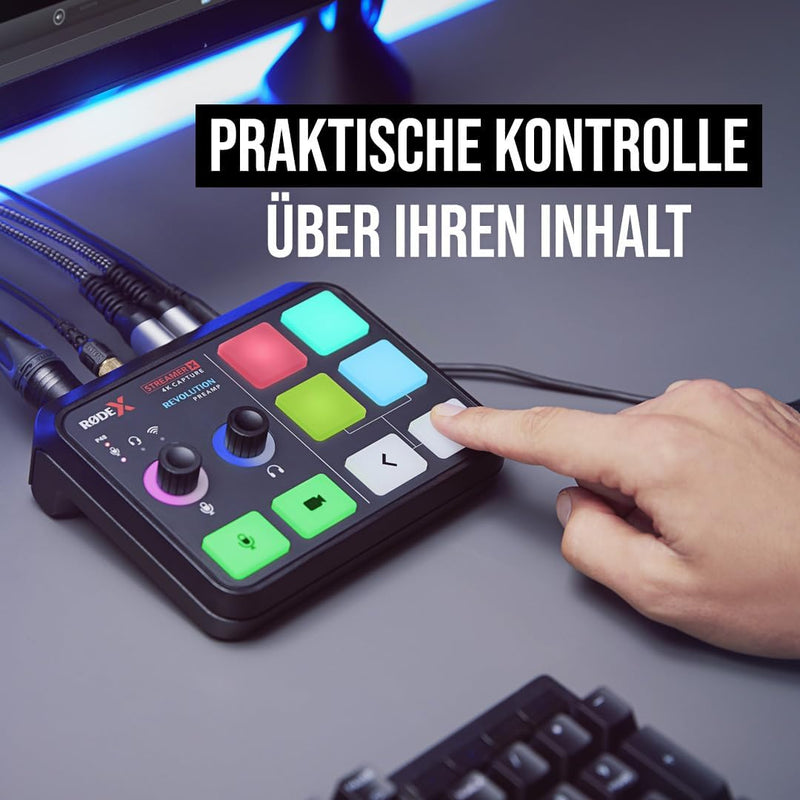 RØDE X Streamer X Professionelles Audio Interface und 4K Video Capture Card mit XLR-, HDMI- und TRRS