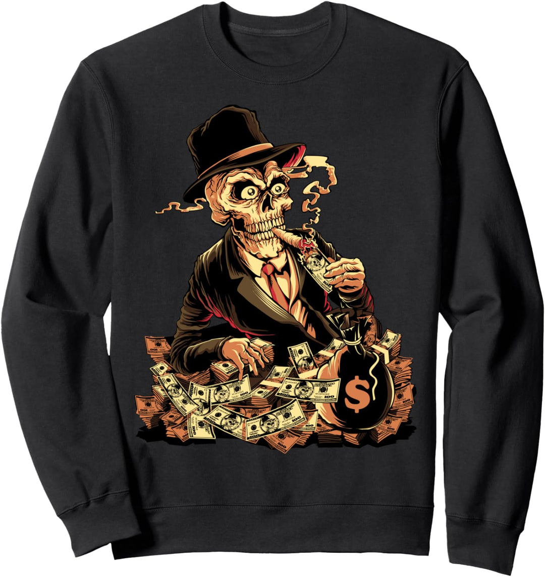 Death By Money - Undead Gangster - Urban Streetwear Gift Sweatshirt
