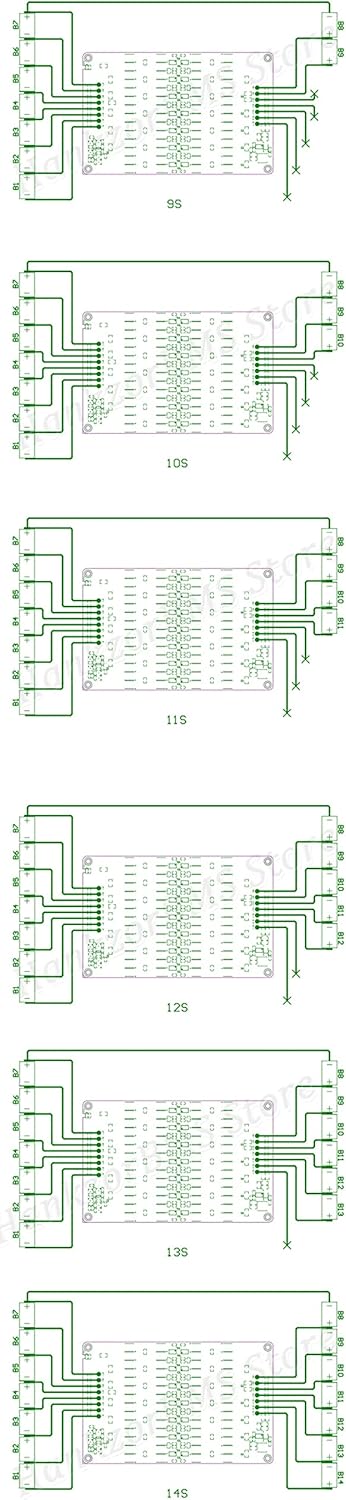 TECNOIOT 14S 5A Li-Ion Lifepo4 LTO Lithium Active Equalizer Balancer Kondensator 10S-14S