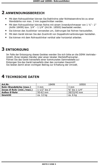 Rohrausklinker Ausklinker Rohrausschneider Ausklinkgerät Radien Stanze Konstruktionsrohr Rohre schwe