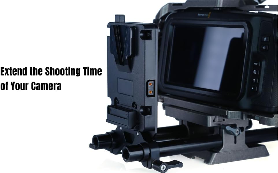 CAME-TV Mini-V-Montageplatte mit 2 D-Tap-Ausgängen und Dual-15-mm-Stangenklemme