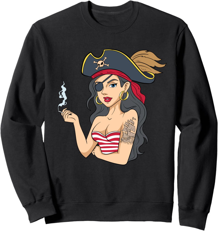 Pirat Piratin Piratenbraut Seeräuber Sweatshirt