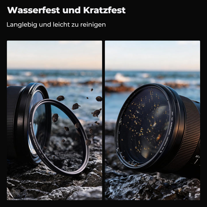 K&amp;F Concept Nano X-Serie Polfilter 58mm CPL Filter Polarisationsfilter MRC mit 28x vergütet, 58mm