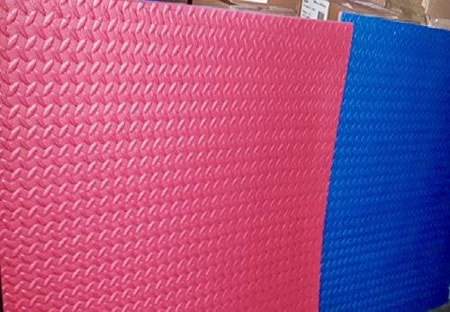Lexys 10 x Steckmatte Bodenmatte blau/rot Matte 1m x 1m x 1,8cm geprüft nach DIN EN 71 NEU, Steckmat
