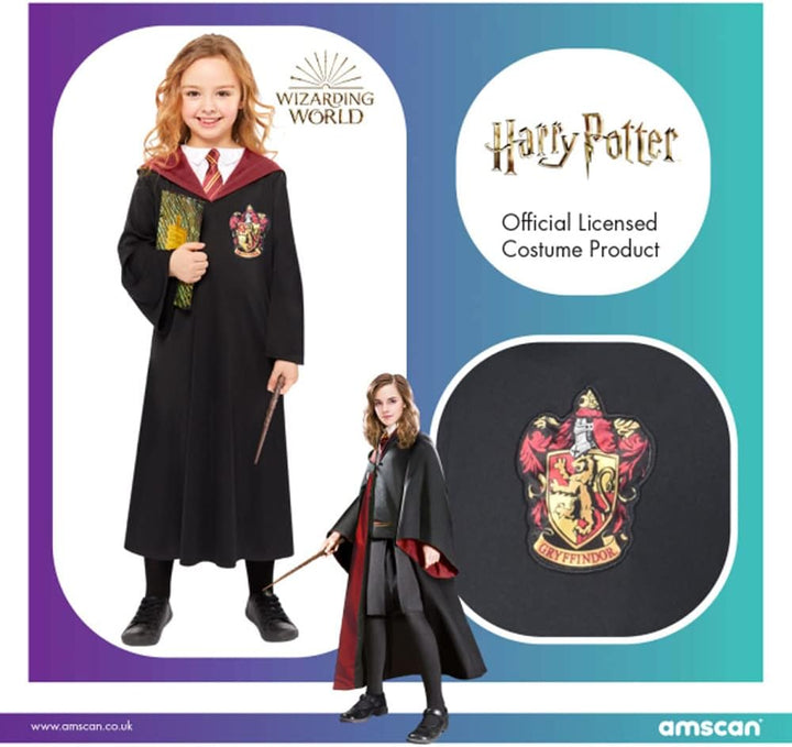 Amscan - Kinderkostüm Hermine, Hogwarts, Harry Potter, Gryffindor, Magier, Zauberer, Karneval 110, 1
