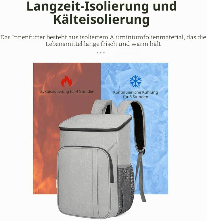 36L Kühlrucksack Grosse Isolierte Picknickrucksäcke aus Verdicktem Oxford Gewebe Auslaufsicher Campi