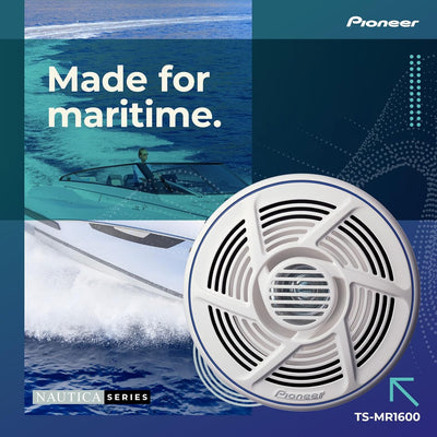 Pioneer TS-MR1600 Marinetauglicher Doppelkonus Outdoor Lautsprecher (100 W), 16 cm, Eingangsnennleis