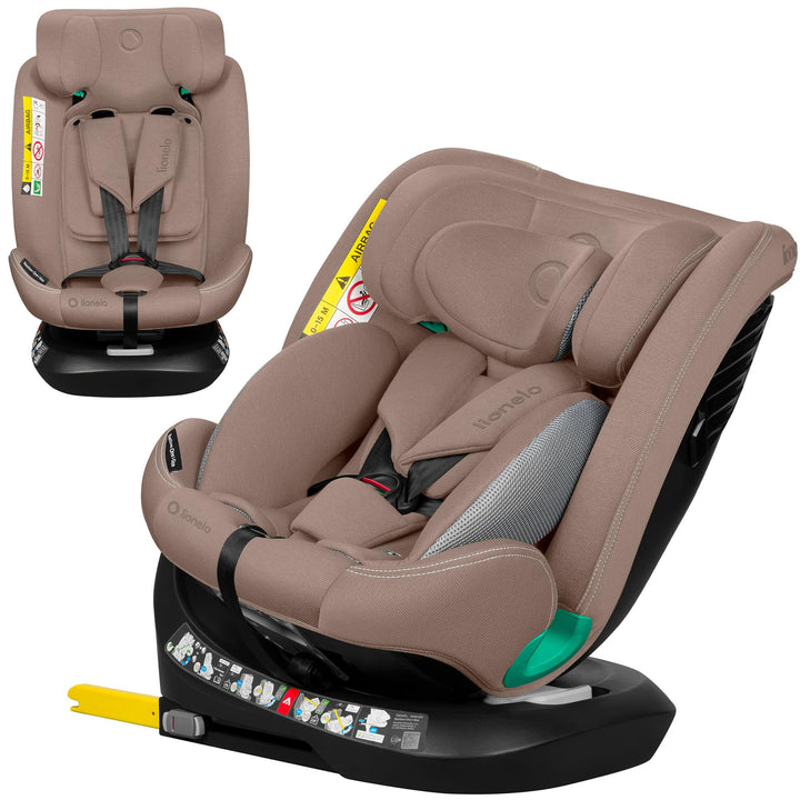 Lionelo Bastiaan i-Size One 360o drehbarer Autositz für Kinder von 40-150 cm, Montage in Fahrtrichtu