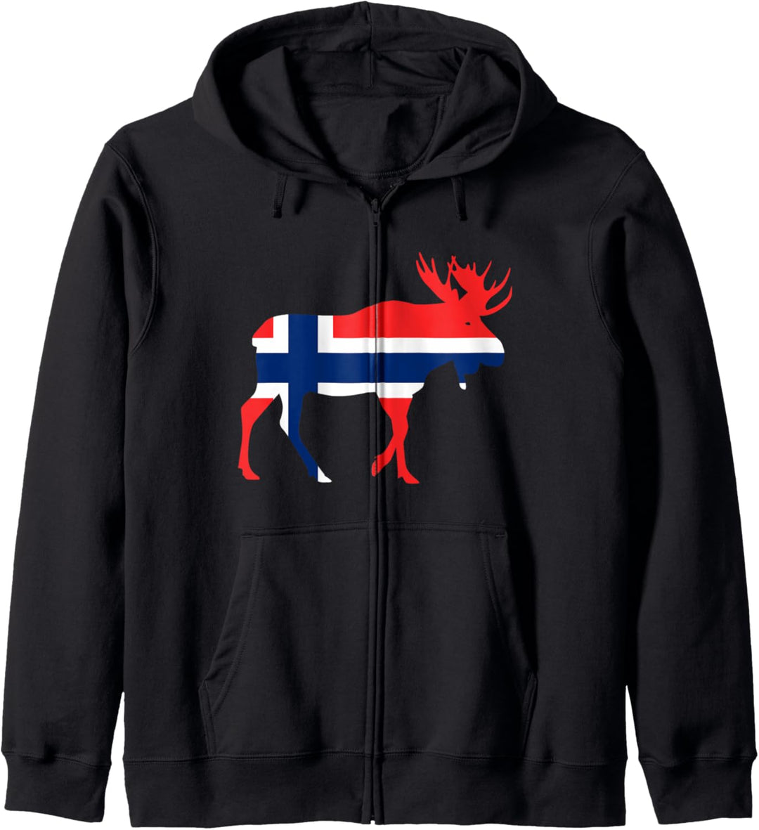 NORGE Elch mit Norwegen Flagge Kapuzenjacke