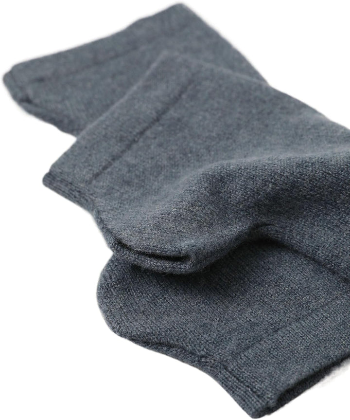 Kaschmir-Wolle Damen Pulswärmer fingerlose Handschuhe Hand-Stulpen 19 cm X 10 cm hell Jeansblau, 19