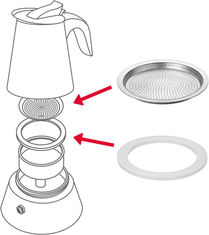 Westmark Espressokocher, Für 4 Tassen Espresso, Induktionsgeeignet, Brasilia Plus, Rostfreier Edelst
