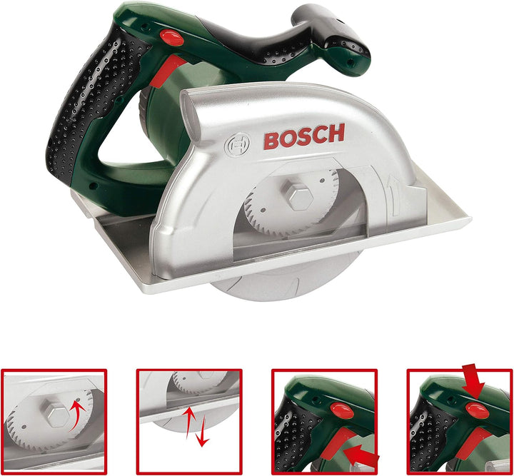 Theo Klein 8421 Bosch Kreissäge | Batteriebetrieben mit Kreissägebewegungen, Licht- und Soundfunktio