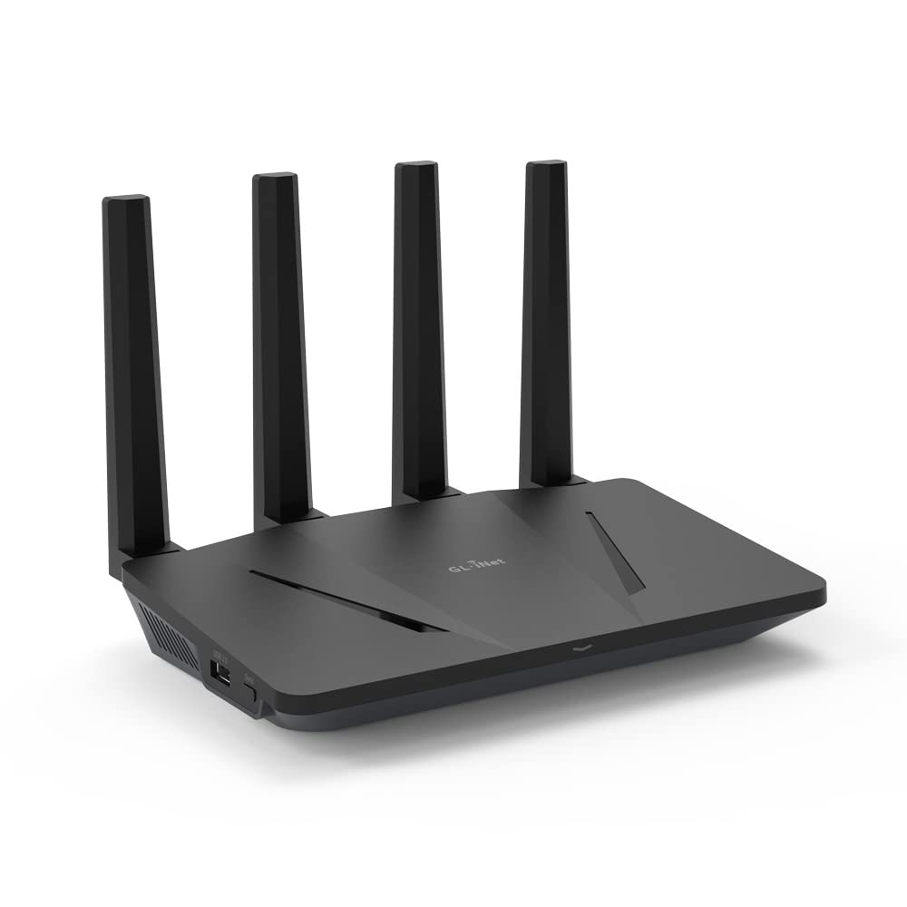 GL.iNet GL-AX1800(Flint) WiFi 6 Router - Dual Band Gigabit Wireless Internet Router | 5 x 1G Etherne