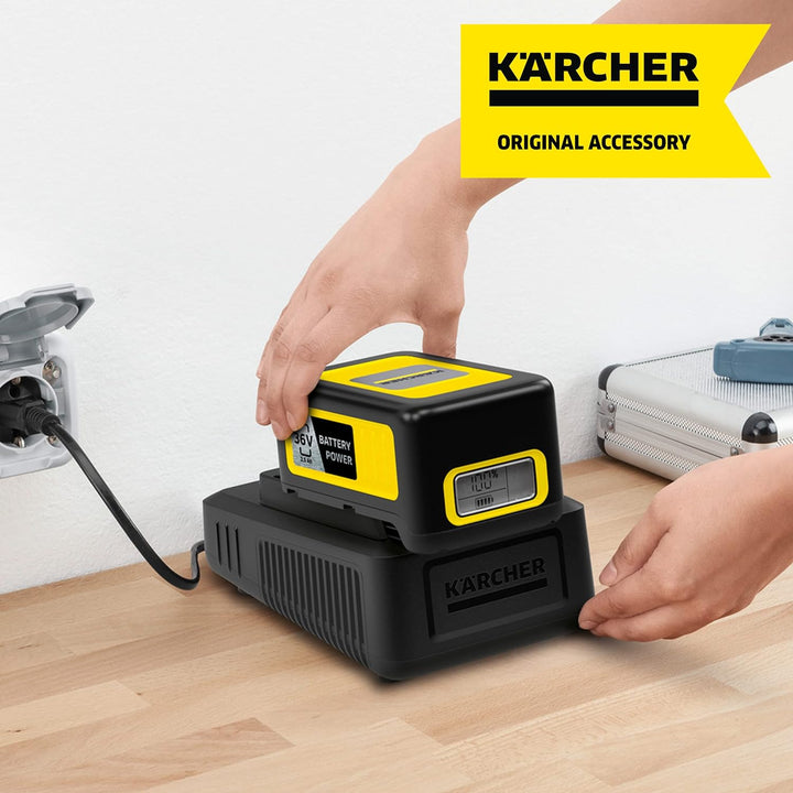 Kärcher Schnellladegerät Batterien Power 36 V (80 Prozent Akkuaufladung in 48 Minuten, für 36 V / 2.