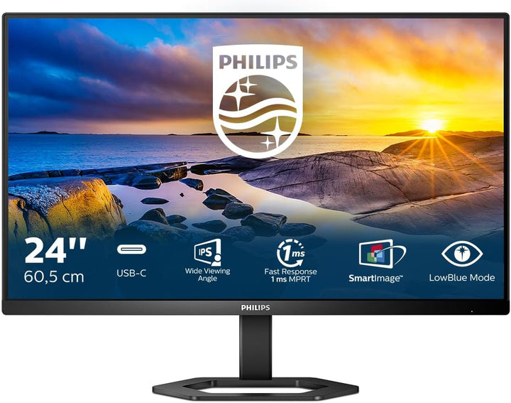 Philips 24E1N5300AE - 24 Zoll USB-C Monitor, höhenverstellbar, Lautsprecher (1920x1080, 75 Hz, HDMI,