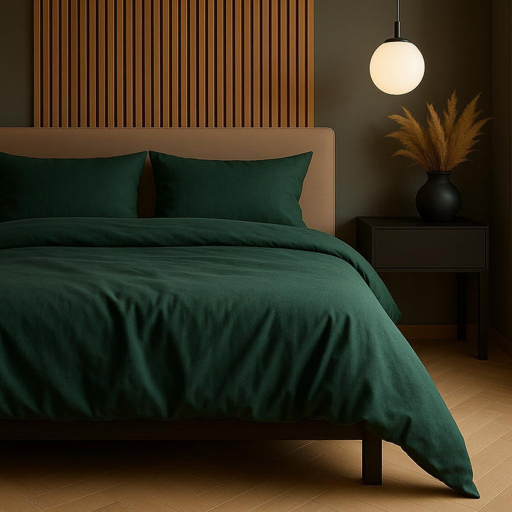 VelvetHome Deluxe Bettwäsche 155x220 Baumwolle Bettbezug 155x220 cm mit Kissenbezug 80x80 cm Hohe Qu