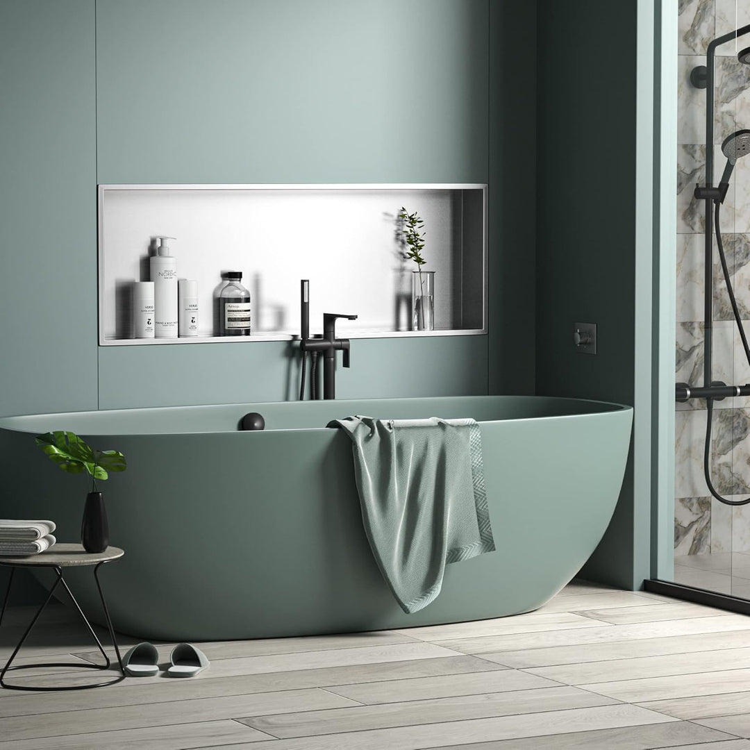 Wandnische Dusche Edelstahl, 90 x 30 x 10 cm Duschnische, Wandnische Bad Nische Duschnische,Einbau-B