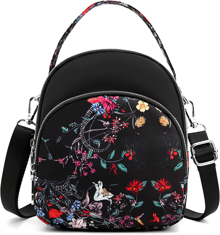 DIRRONA Damen Handtasche Lässiges Damen Umhängetasche Klein Rucksack Mode Drucken Schultertaschen Mu