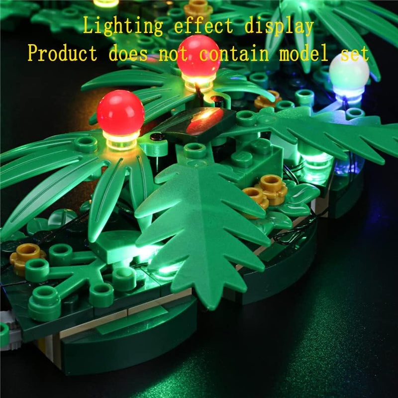 GEAMENT LED Licht-Set Kompatibel mit Lego Adventskranz (Christmas Wreath 2-in-1) - Beleuchtungsset f