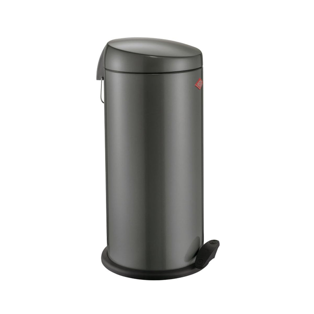 WESCO klassischer Tretabfallsammler CAPBOY MAXI in der Farbe graphit, pulverbeschichtetes Stahlblech