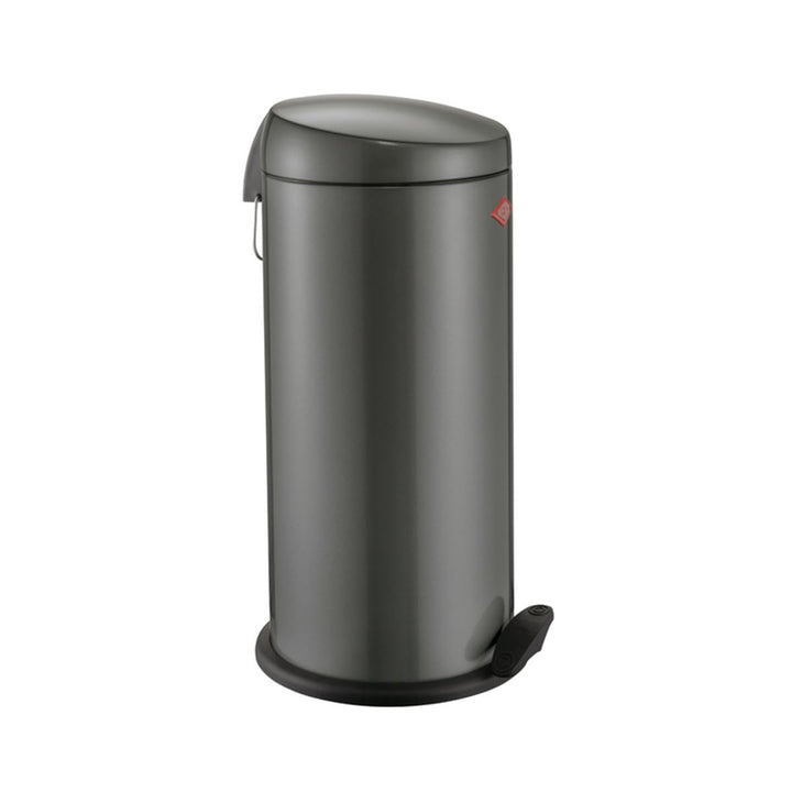 WESCO klassischer Tretabfallsammler CAPBOY MAXI in der Farbe graphit, pulverbeschichtetes Stahlblech