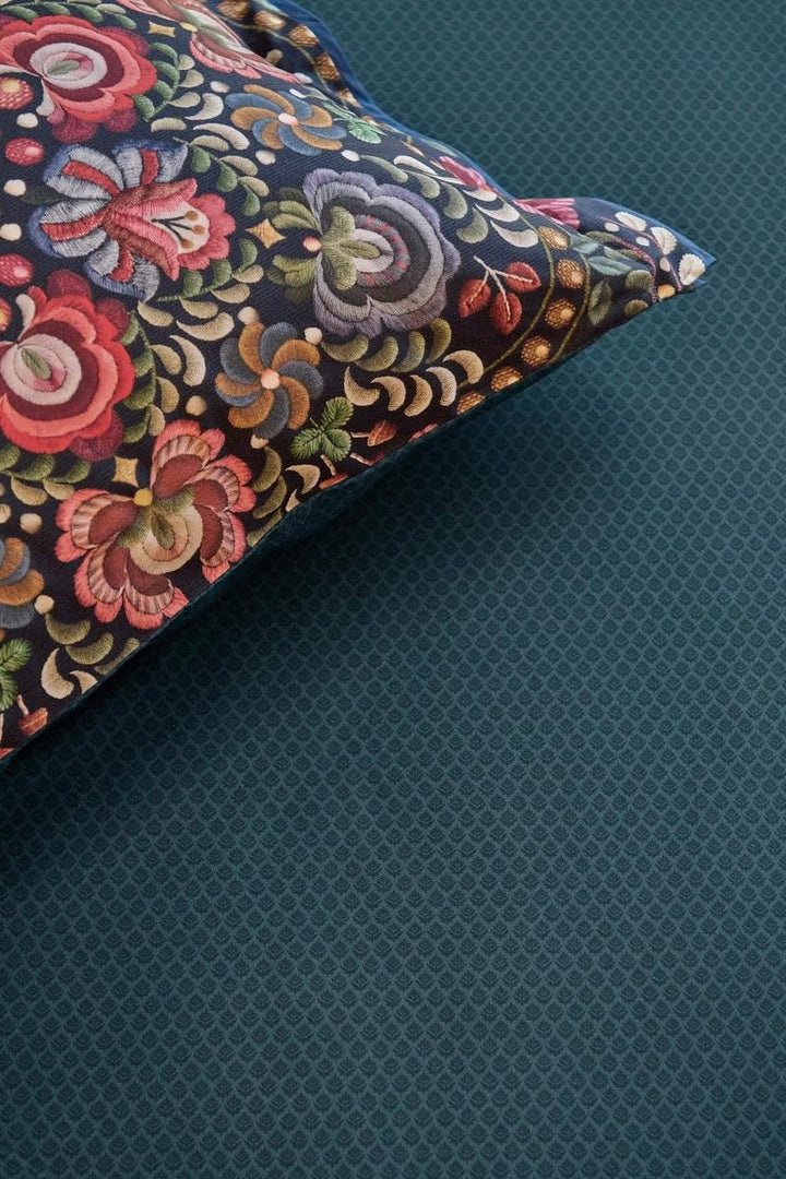 Pip Studio Perkal-Spannbettlaken Thousand Leaves Farbe Dark Blue Grösse 180x200 HH: 25