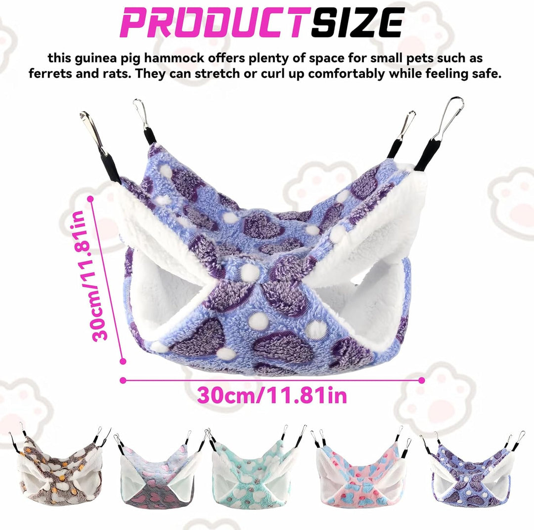 BORDEAG 5 Stück Meerschweinchen Hängematte, Hamster Hängematte, Hängematte Für Kleintiere, Hängematt