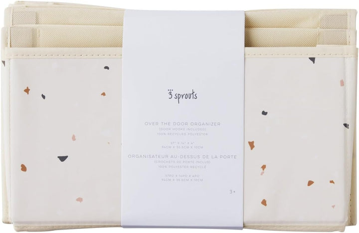 3 Sprouts - Hängeorganizer Tür Organizer - 4 Fächer - Terrazzo Creme, Terrazzo Creme