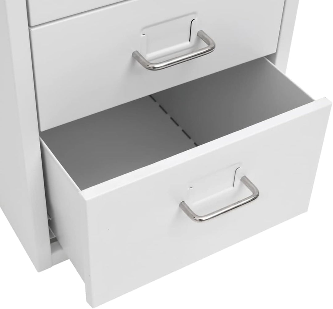 Tidyard Aktenschrank mit Rollen Rollcontainer Bürocontainer Schubladenschrank Büroschrank Metallschr