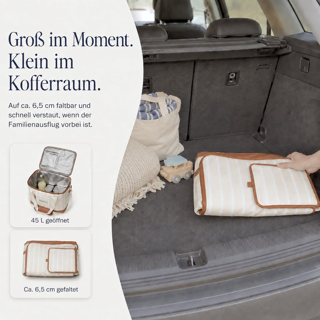 Kühltasche Gross 45 L Faltbar Wasserdicht Kühlbox Cooler Bag für Picknick Strand Camping Auto Einkau