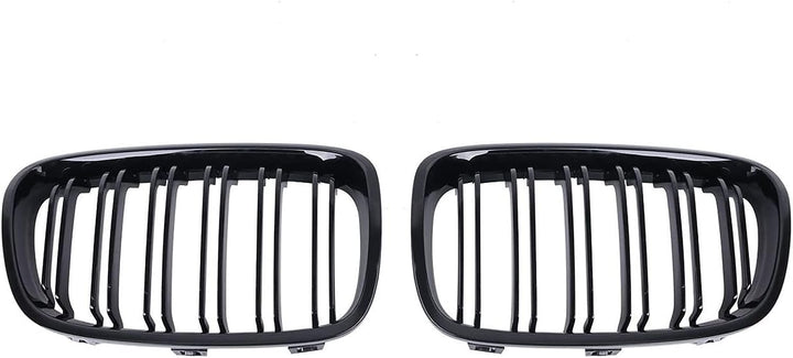 Gangying F20 Nieren Schwarz Kühlergrille Passend für BMW 1er F20 F21 2011 2012 2013 2014 Doppelsteg