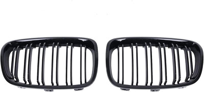 Gangying F20 Nieren Schwarz Kühlergrille Passend für BMW 1er F20 F21 2011 2012 2013 2014 Doppelsteg