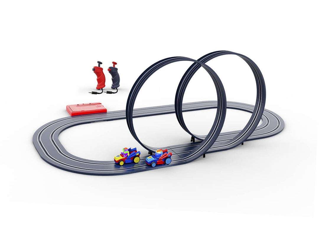 Ninco - Superthings Double Looper | Slotstrecke im Massstab 1/50 und Strecke von 320 cm | Enthält Zw