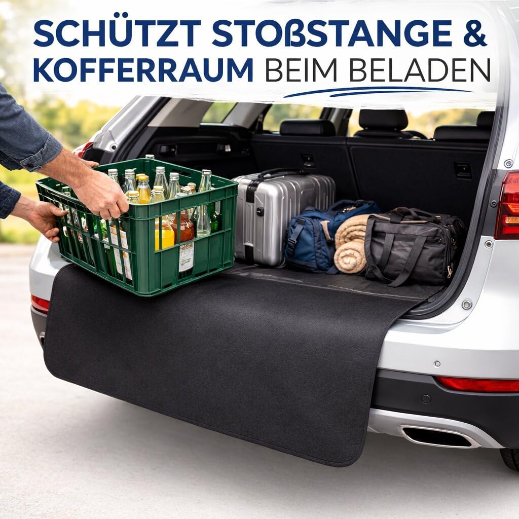 BigDean Ladekantenschutz Kofferraum 100x70 cm – Kofferraumschutz Auto Hund, Stossstangenschutz & Kof