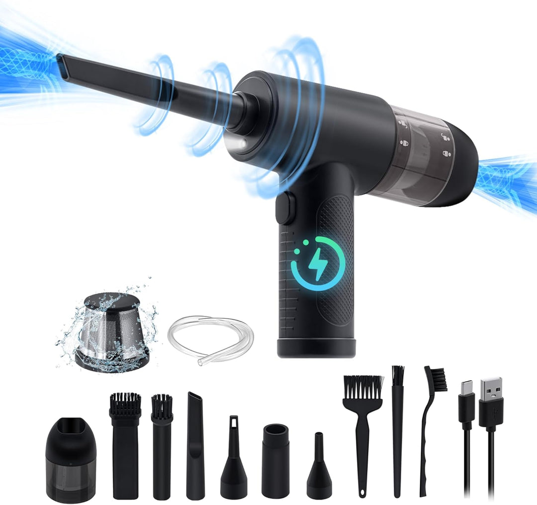 Mcbazel 2 in 1 Elektrische Staubgebläse Air Duster Tastatursauger, Wiederaufladbarer Handstaubsauger