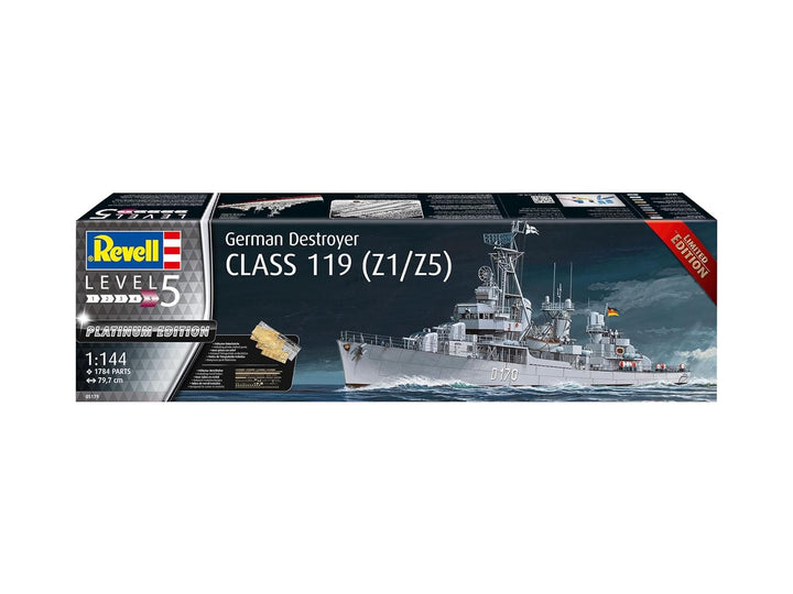 05179 Revell original getreuer Modellbausatz der German Destroyer Class 119 (Z1/Z5) Level 5 im Masss