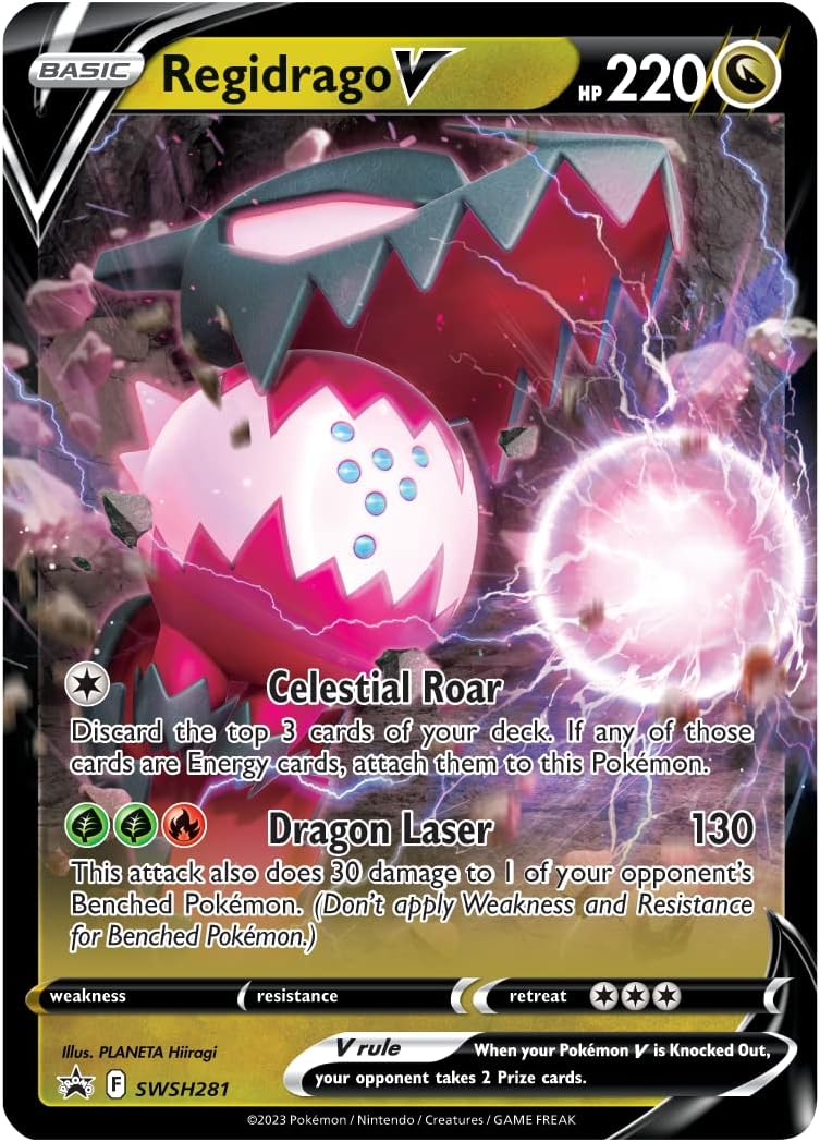 Pokémon Regidrago V Crown Zenith Kollektion Einzelbett, Einzelbett