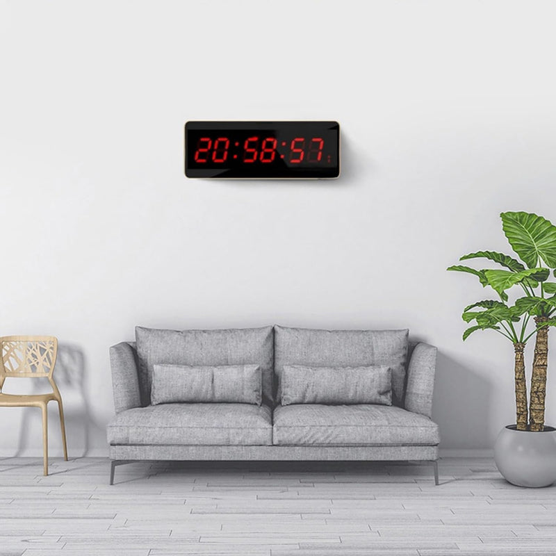 Jeffergarden LED Wanduhr Digital, Wall Clock LED Uhr Digital Home Digitale Wanduhren für Wohnzimmerd