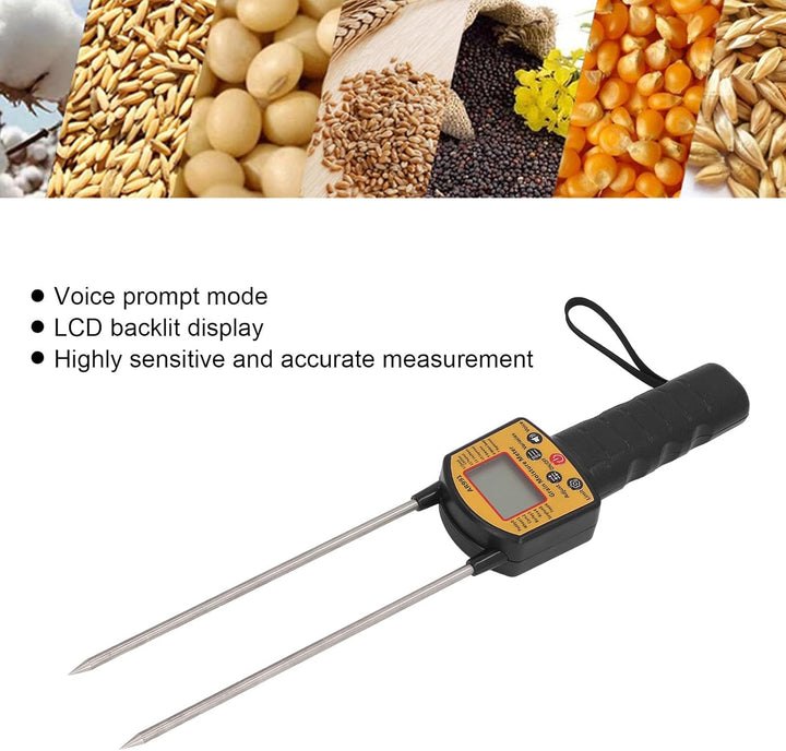 Tragbares Heu-Feuchtigkeitsmessgerät, Präzises Heu-Feuchtigkeitsmessgerät mit Sonde und Sprachübertr