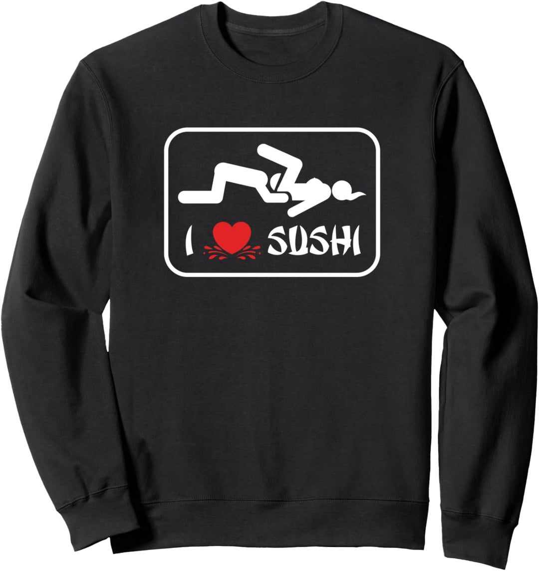 Men Love Sushi Funny Soulful Cute Graphic Sweatshirt