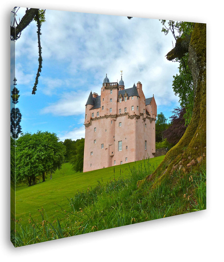 deyoli Festung in Schottland Format: 70x70 als Leinwandbild, Motiv fertig gerahmt auf Echtholzrahmen