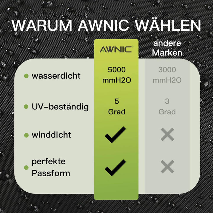 Awnic 2 Stück Gartenliege Abdeckung Wasserdicht 420D Oxford Stoff - Liegestuhl Abdeckung für Garten