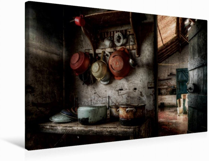 Premium Textil-Leinwand 75 x 50 cm Quer-Format Alte Farm in Belgien | Wandbild, HD-Bild auf Keilrahm