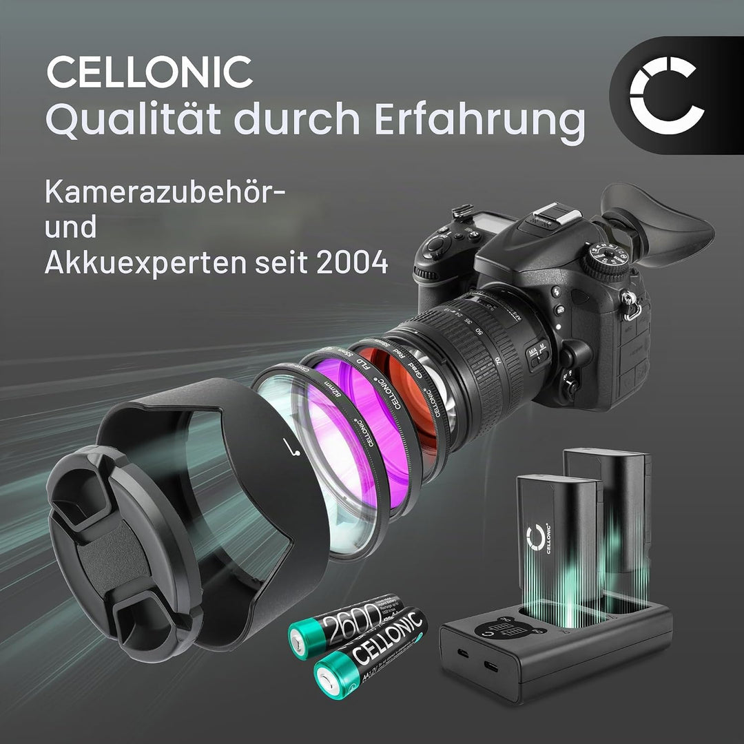 CELLONIC 2X Kamera Ersatzakku BP-511,-512,-514,BP-508 für Canon EOS 5D EOS 50D, EOS 40D, EOS 30D 300