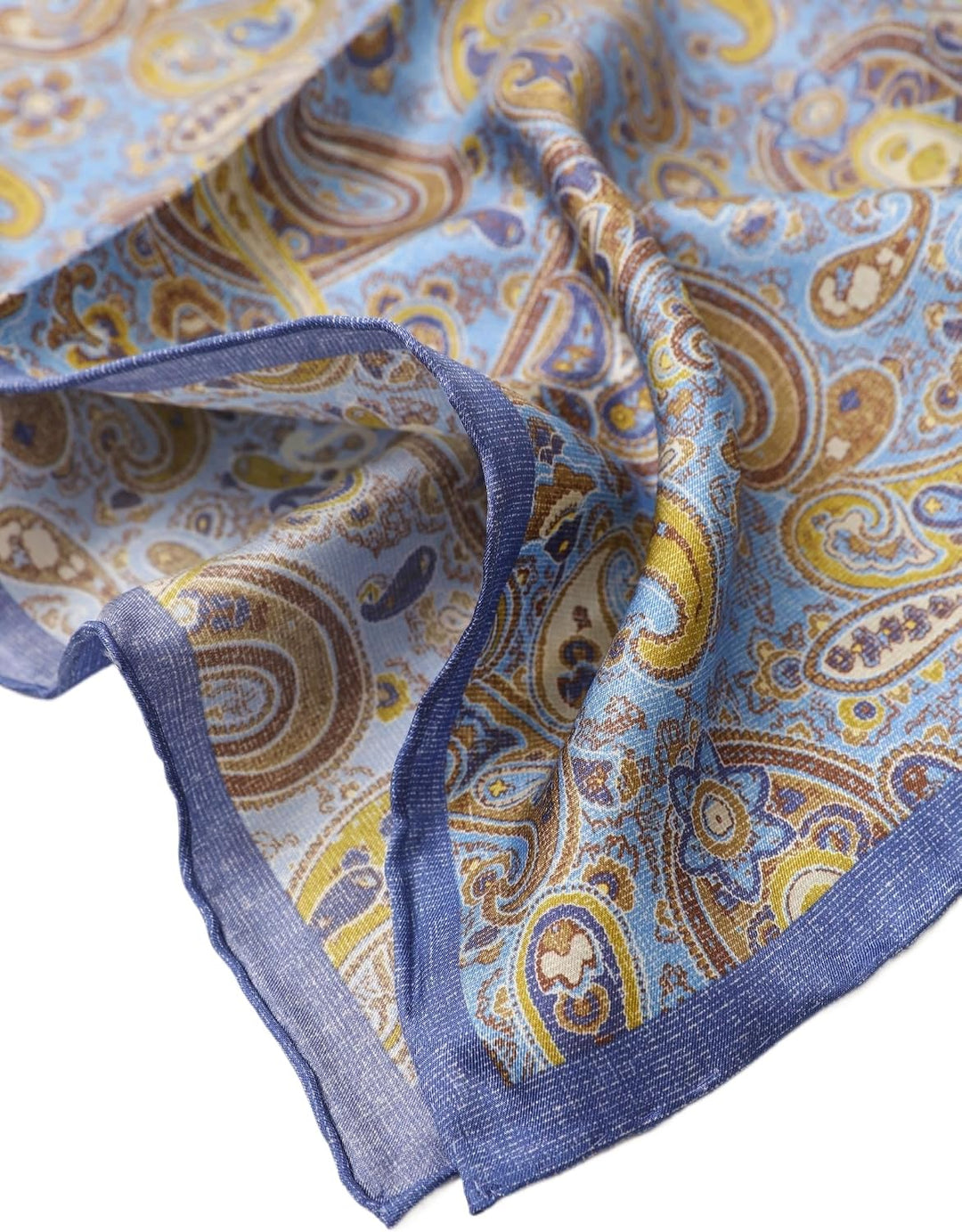 Unisex handrolliertes SeidenHalstuch Seide Nickituch Bandana für Damen Herren 53/53 cm, handgerollte